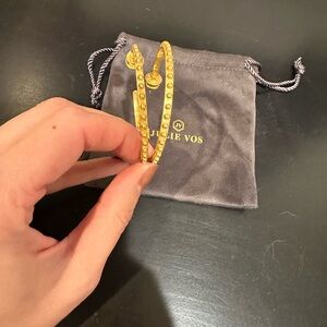 Julie Vos Gold Beaded Hoop Earrings